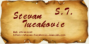 Stevan Tucaković vizit kartica